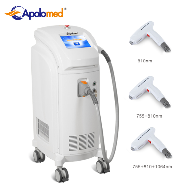 Vertical permanent laser hair removal fda approved 3 wavelength diode laser equipment